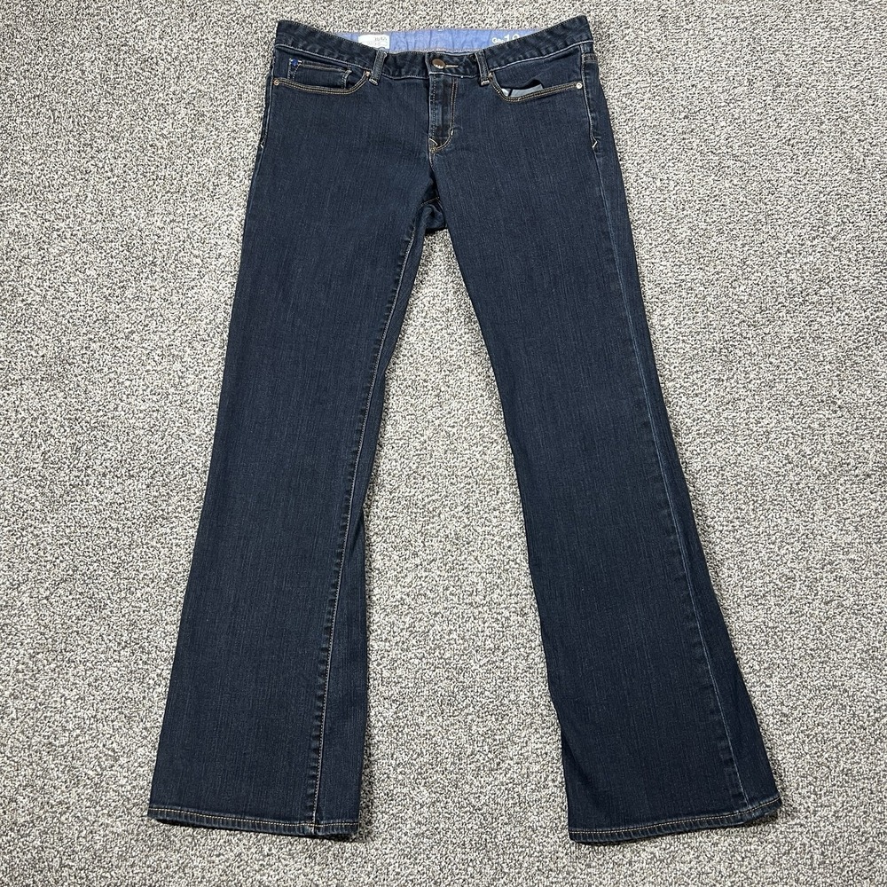 Gap Jeans Womens 31 Blue Sexy Bootcut Mid Rise Dark Wash Preppy Stretch Denim